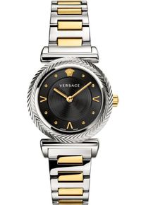 Versace, Damen Schweizer Uhr 'V-MOTIF, VERE00518', Gold / Schwarz / Silber