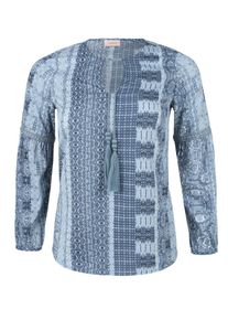 TRIANGLE, Damen Cr&ecirc;pe-Bluse, Taubenblau / Hellblau