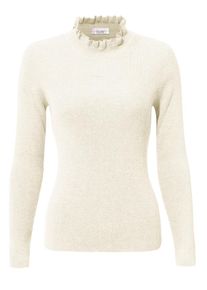 Heine, Damen Stehkragenpullover, Perlweiß