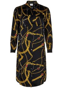 IN FRONT, Damen Kleid 'Pam', Goldgelb / Schwarz