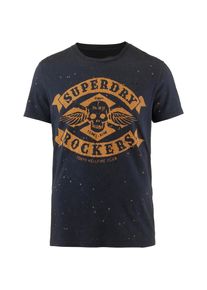 Superdry, Herren T-Shirt, Orange / Schwarz