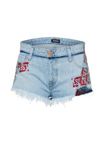 Diesel, Damen Shorts 'DE-SCOTCH', Indigo / Rot