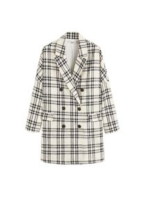 Mango, Damen Blazer 'Mose', Schwarz / Naturwei&szlig;