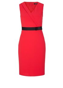 s.Oliver BLACK LABEL, Damen Cr&ecirc;pekleid mit Schleifen-Detail, Hellrot