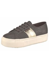 Superga, Damen Sneaker 'PUSNAKEW', Dunkelbraun / Gold