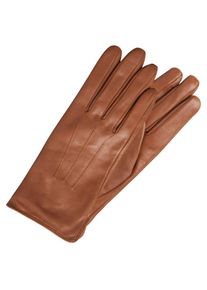 Pieces, Damen Lederhandschuhe, Braun
