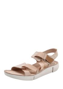 Clarks, Damen Sandalen 'Tri clover' aus Leder und Textil, Sand