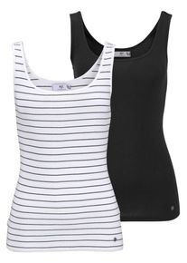 AJC, Damen Tanktop, Schwarz / Wei&szlig;