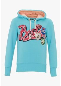 PLUS EIGHTEEN, Herren Pullover, Türkis / Hellrot
