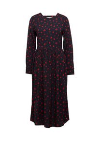 Tom Tailor Denim, Damen Kleid, Nachtblau / Hellrot