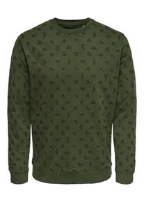 Only & Sons Only & Sons, Herren Sweatshirt, Khaki / Schwarz