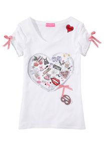 Kr&uuml;ger Dirndl Kr&uuml;ger Madl, Damen Trachtenshirt, Grau / Rot / Wei&szlig;