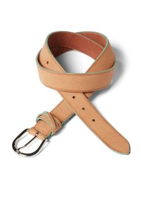 Tom Tailor Denim, Damen Lederg&uuml;rtel, Cognac / Mint
