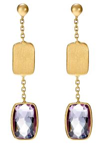 Christ, Damen Ohrhänger, Gold / Purpur