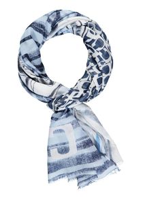 Gerry Weber, Damen Schal Schal mit Patchdessin, Ecru / Rauchblau / Ultramarinblau / Weiß