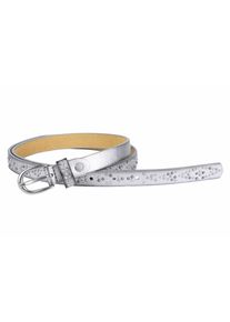 Heine, Damen Gürtel mit Metallic-Effekt, Silber