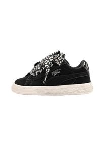 Puma, Mädchen Sneakers 'Suede Heart AthLuxe PS', Schwarz / Silber / Weiß