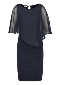 Gerry Weber, Damen Gewirke Kleid mit Überwurf, Nachtblau