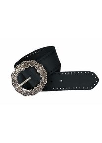 Heine, Damen Gürtel mit geprägter Schließe, Schwarz