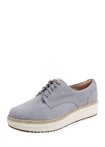 Clarks, Damen Halbschuhe 'Teadale Rhea' aus echtem Leder, Silbergrau