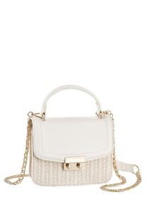 Laura Scott, Damen Umhängetasche, Beige / Gold / Weiß