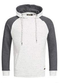 INDICODE JEANS, Herren Sweatshirt 'Ilyes', Anthrazit / Wei&szlig;