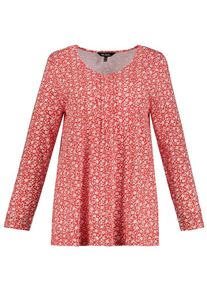 Ulla Popken, Damen Langarmshirt, Orangerot