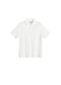 Mango Man, Herren Poloshirt 'Merc', Wei&szlig;