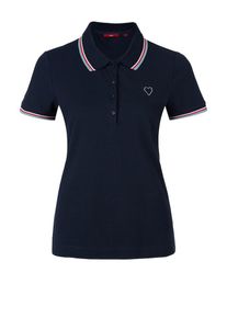 s.Oliver RED LABEL, Damen Poloshirt, Nachtblau / Mischfarben