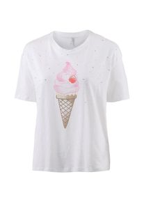 Only, Damen T-Shirt, Mischfarben / Wei&szlig;