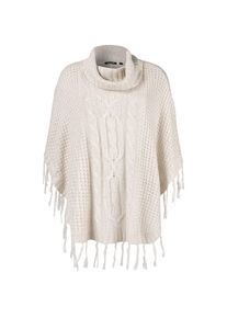 Blue, Damen Poncho, Wei&szlig;