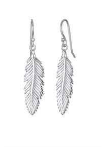 Elli, Damen Ohrringe 'Feder', Silber