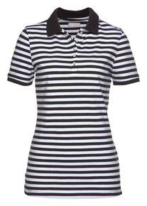 Cheer, Damen Poloshirt, Schwarz / Wei&szlig;