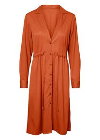 Pieces, Damen Kleid, Rostbraun