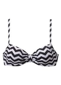 Lascana, Damen B&uuml;gelbikini, Schwarz / Wei&szlig;