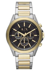 Emporio Armani, Herren Armbanduhr mit Chronograph 'AX2617', Gold / Schwarz / Silber