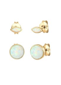 Elli, Damen Ohrringe 'Opal', Gold