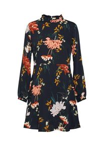 Only, Damen Kleid, Nachtblau / Goldgelb / Lachs