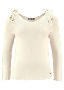 AJC, Damen Strickpullover, Hellgelb