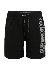Superdry, Herren - Sport-Wäsche & Bademode 'Superdry SPORT VOLLEY SWIM SHORT', Schwarz / Weiß