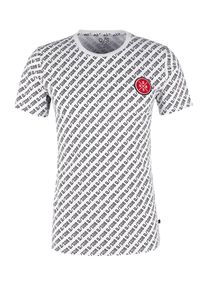 Q/S Designed By, Herren T-Shirt, Rot / Schwarz / Weiß