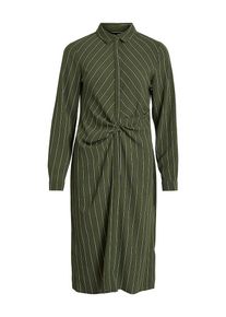 Object, Damen Kleid, Khaki / Weiß