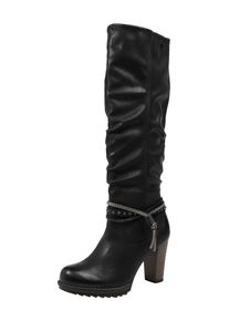 Tom Tailor, Damen Stiefel, Schwarz