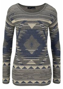 Arizona, Damen Rundhalspullover, Marine / Graumeliert