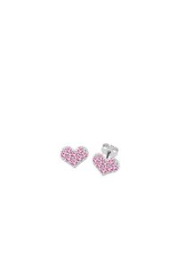 SO COSI, Damen Ohrstecker 'LOVE IS IN THE AIR', Pink / Silber