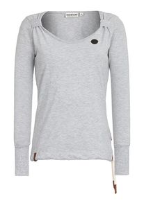 Naketano, Damen Sweatshirt 'Big Dudelsack Flavour', Braun / Graumeliert / Weiß