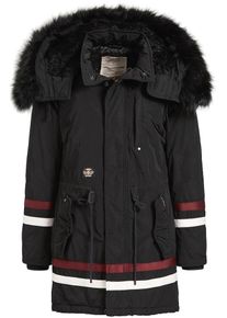 Khujo, Damen Mantel 'TIMEA2', Blutrot / Schwarz / Weiß