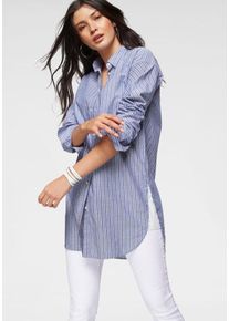 Gant, Damen Hemdbluse, Taubenblau / Wei&szlig;