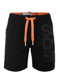 Superdry, Herren Badeshorts 'TOKYO SPORT SWIM SHORT', Orange / Schwarz