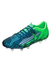 Puma, Herren 'Future 18.1 NETFIT Low FG/AG' Fu&szlig;ballschuh, Dunkelblau / Neongr&uuml;n